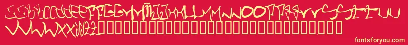 SthlmGraffiti Font – Yellow Fonts on Red Background