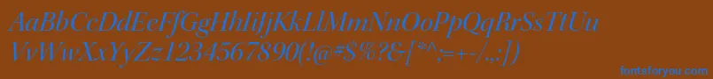 KeplerstdItdisp Font – Blue Fonts on Brown Background