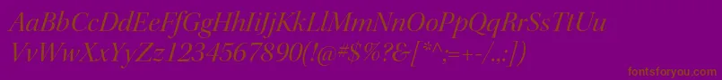 KeplerstdItdisp Font – Brown Fonts on Purple Background