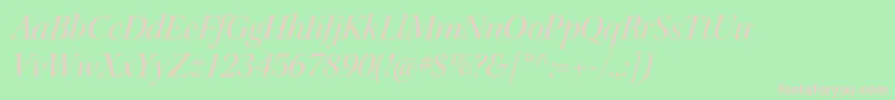 Шрифт KeplerstdItdisp – розовые шрифты на зелёном фоне