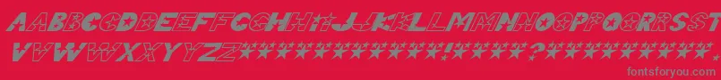 TelemarketingSuperstarItalic Font – Gray Fonts on Red Background