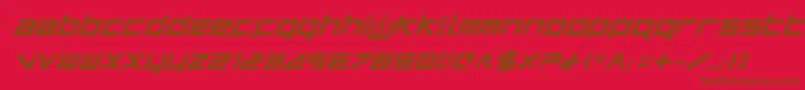 Harribi Font – Brown Fonts on Red Background