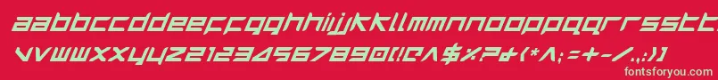 Harribi Font – Green Fonts on Red Background