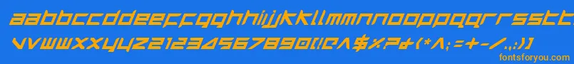 Harribi Font – Orange Fonts on Blue Background