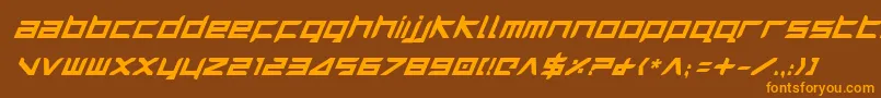 Harribi Font – Orange Fonts on Brown Background