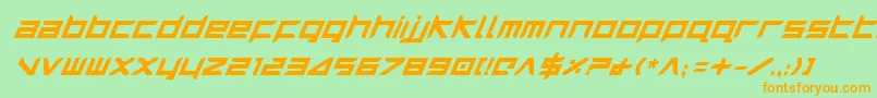 Harribi Font – Orange Fonts on Green Background