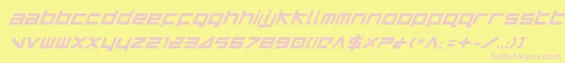 Шрифт Harribi – розовые шрифты на жёлтом фоне