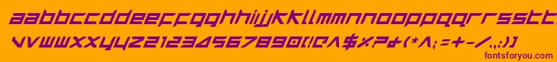 Шрифт Harribi – фиолетовые шрифты на оранжевом фоне
