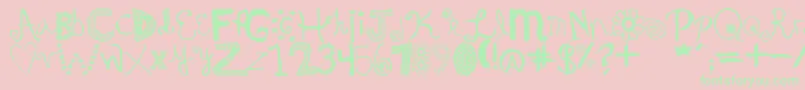 Oedipa Font – Green Fonts on Pink Background