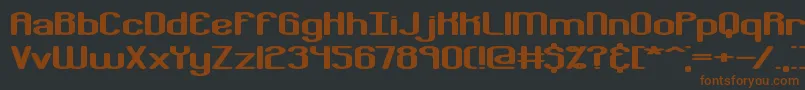 Шрифт BobcaygeonBrk – коричневые шрифты на чёрном фоне