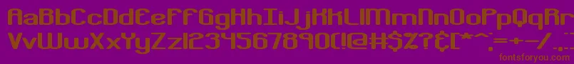 BobcaygeonBrk Font – Brown Fonts on Purple Background