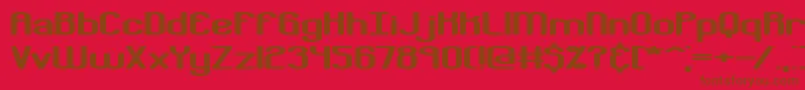 fuente BobcaygeonBrk – Fuentes Marrones Sobre Fondo Rojo