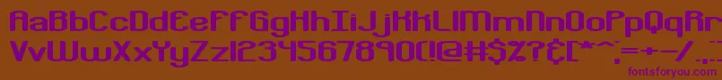 BobcaygeonBrk Font – Purple Fonts on Brown Background