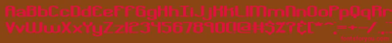 BobcaygeonBrk Font – Red Fonts on Brown Background
