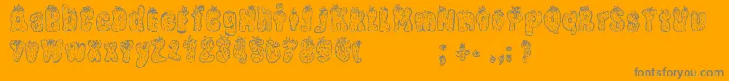 StrawberryRegular Font – Gray Fonts on Orange Background