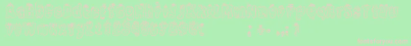 StrawberryRegular Font – Pink Fonts on Green Background