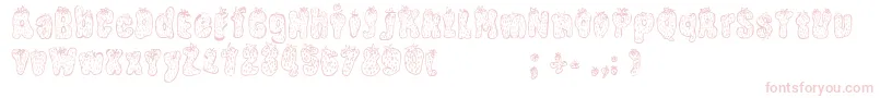 StrawberryRegular Font – Pink Fonts on White Background