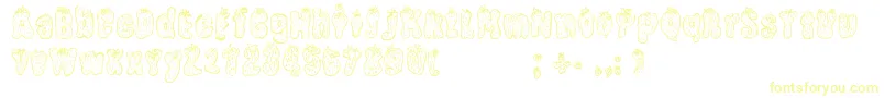 フォントStrawberryRegular – 黄色のフォント