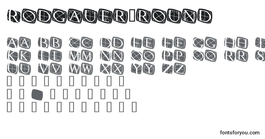 A fonte Rodgauer3round – alfabeto, números, caracteres especiais