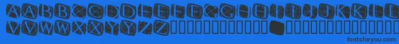Rodgauer3round Font – Black Fonts on Blue Background
