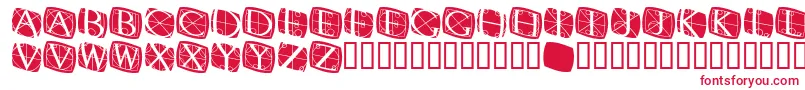 Rodgauer3round Font – Red Fonts on White Background