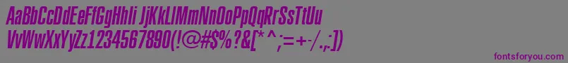ARubricaxtcnItalic-fontti – violetit fontit harmaalla taustalla