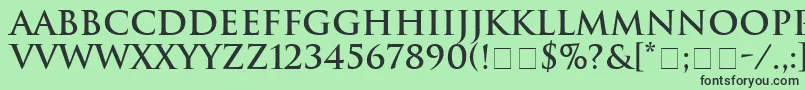 HeliosSsiBold Font – Black Fonts on Green Background