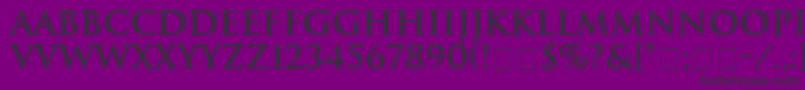 Czcionka HeliosSsiBold – czarne czcionki na fioletowym tle