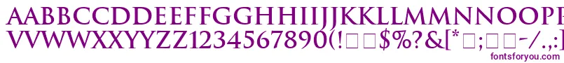 Шрифт HeliosSsiBold – фиолетовые шрифты на белом фоне