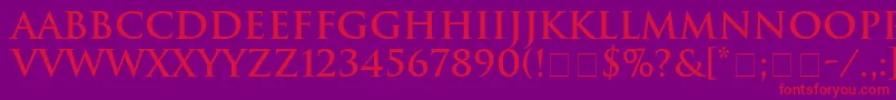 HeliosSsiBold Font – Red Fonts on Purple Background