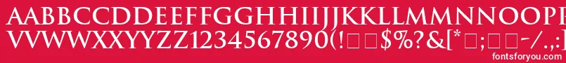 HeliosSsiBold Font – White Fonts on Red Background