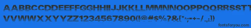 フォントVenta ffy – 黒い文字の青い背景