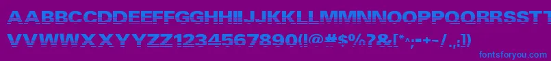 Venta ffy-Schriftart – Blaue Schriften auf violettem Hintergrund