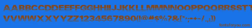 Venta ffy Font – Brown Fonts on Blue Background