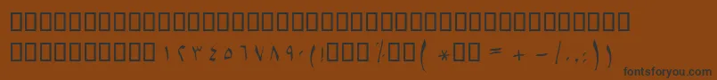 Шрифт BSetareh – чёрные шрифты на коричневом фоне