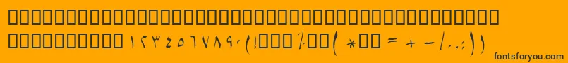 BSetareh Font – Black Fonts on Orange Background