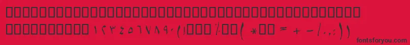 BSetareh Font – Black Fonts on Red Background