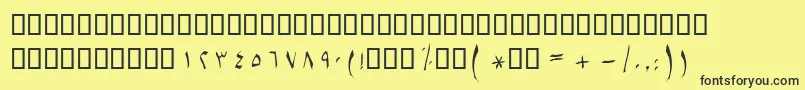 BSetareh Font – Black Fonts on Yellow Background
