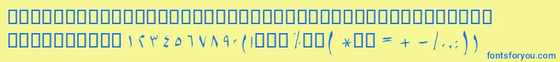 BSetareh Font – Blue Fonts on Yellow Background