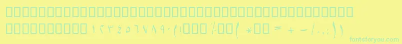 BSetareh Font – Green Fonts on Yellow Background