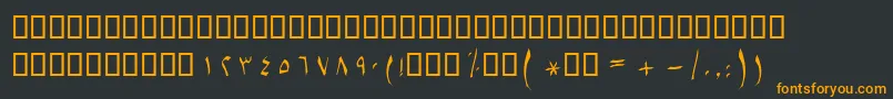 Шрифт BSetareh – оранжевые шрифты на чёрном фоне