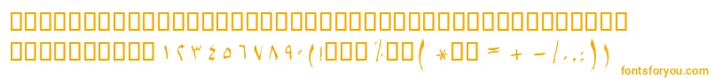 BSetareh Font – Orange Fonts on White Background