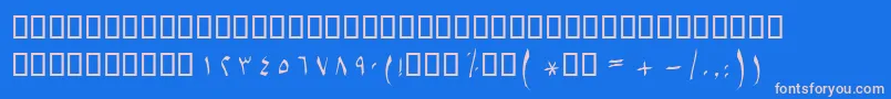 BSetareh Font – Pink Fonts on Blue Background