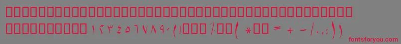 BSetareh Font – Red Fonts on Gray Background