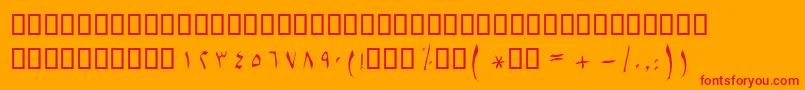 BSetareh Font – Red Fonts on Orange Background