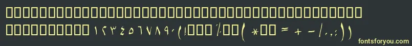 BSetareh Font – Yellow Fonts on Black Background