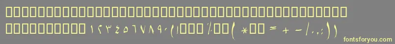 BSetareh Font – Yellow Fonts on Gray Background