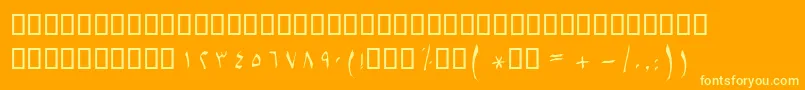BSetareh Font – Yellow Fonts on Orange Background