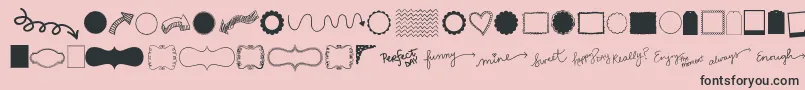 Kgflavorandframesthree Font – Black Fonts on Pink Background