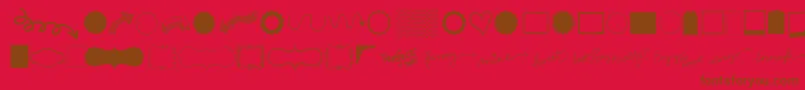 Kgflavorandframesthree Font – Brown Fonts on Red Background